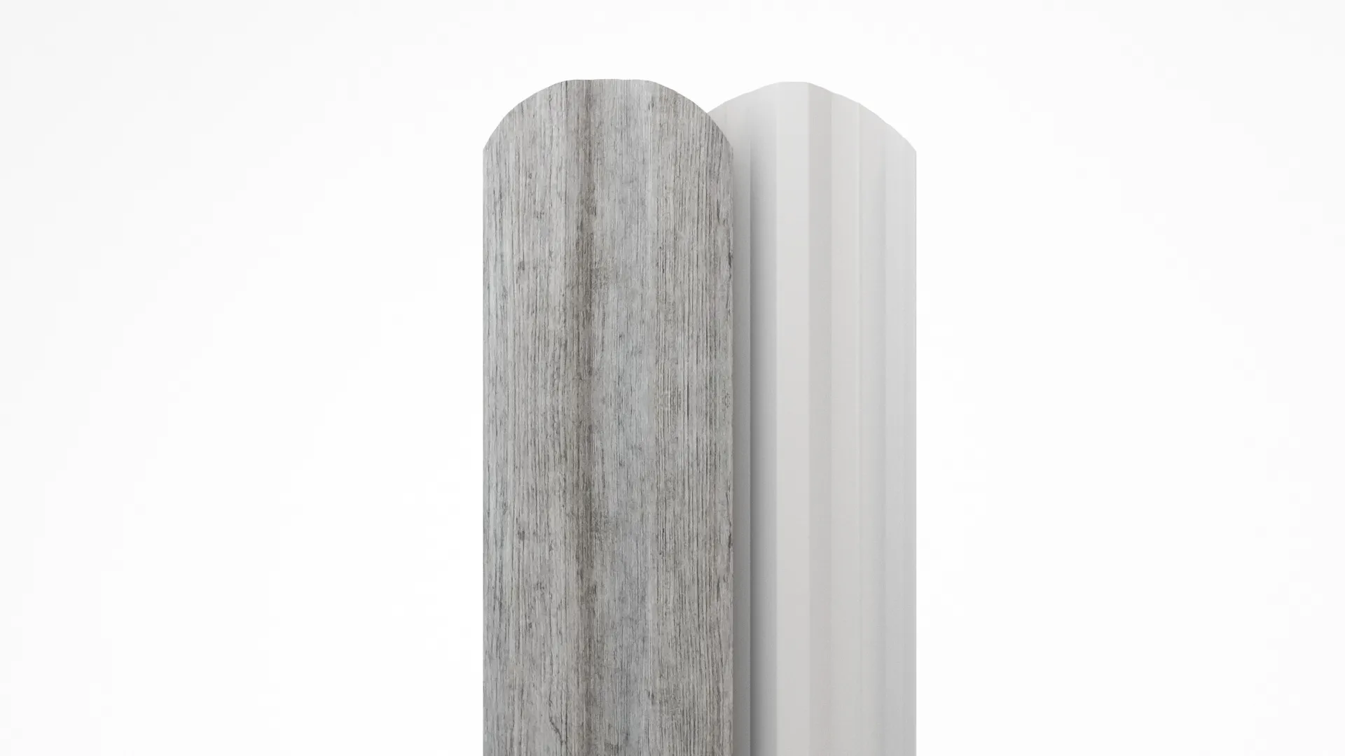 Штакетник М-образный APROFIL, 110мм, Имитация дерева, камня: Gray Wood (ШМ-ПАТТЕРН-Gray-Wood-0.45-15)