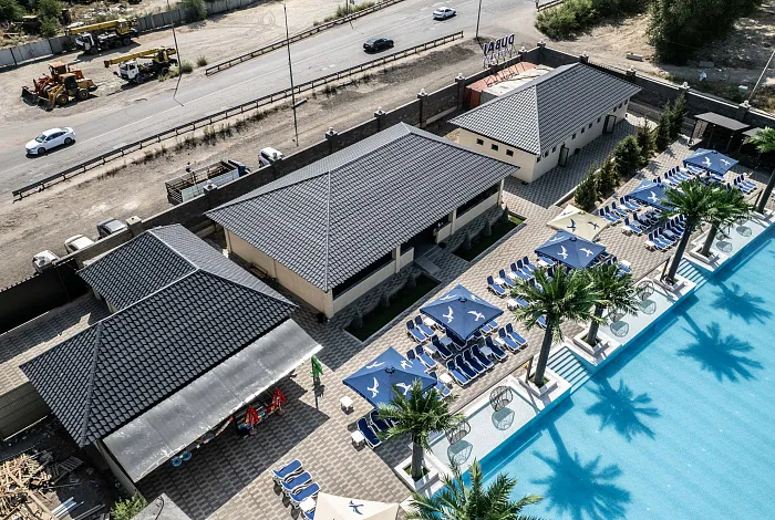 Металлочерепица ANDALUSIA APROFIL для комплекса отдыха DUBAI в Алматинской области